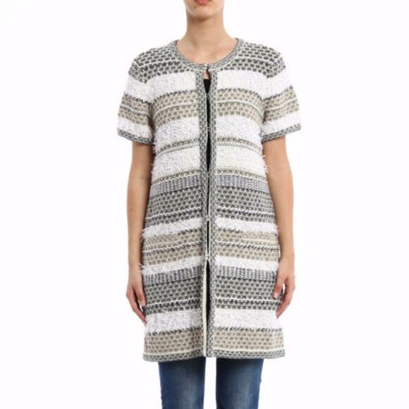 Diane Von Furstenberg Arryn Long Knit Cardigan Sweater Women P‎ Petite Small - Picture 1 of 10